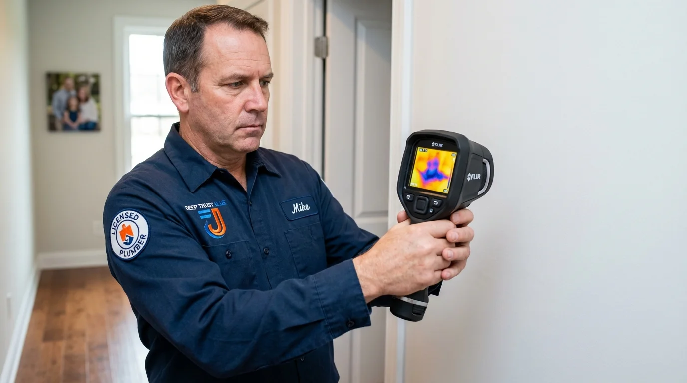 Thermal imaging leak detection by Johns Plumbing LLC in North Branch